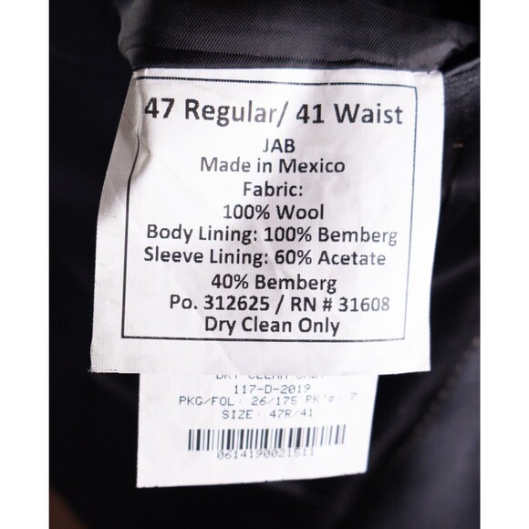 Jos A Bank RESERVE REDA 2 Piece Suit 47R Gray Plaid Jacket Coat Pants Sz 41X27.5 - Picture 13 of 16